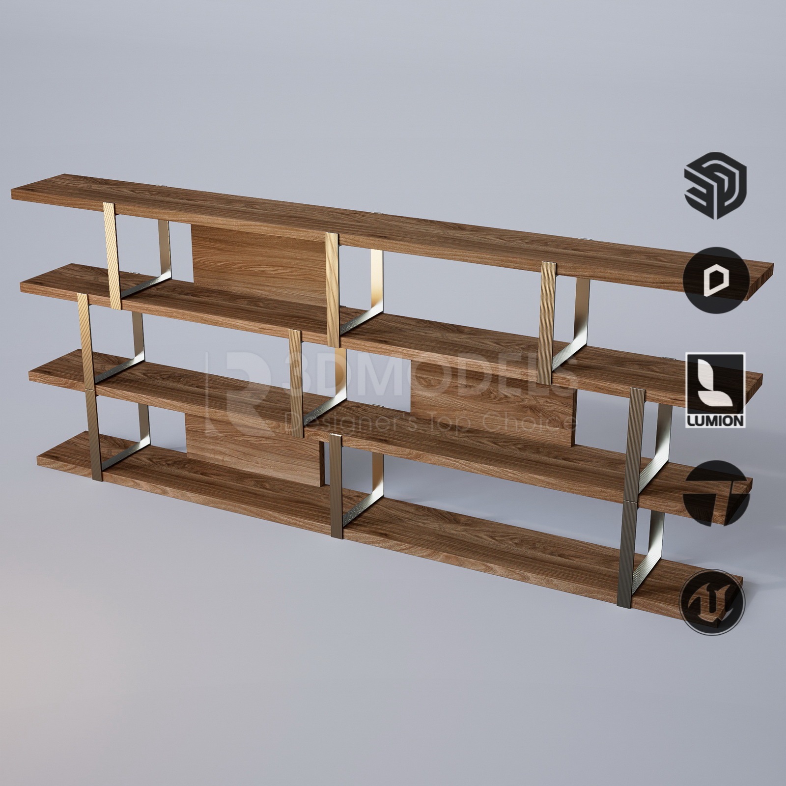 Bookshelf - RT3DModels is a website that offers free real-time 3D ...