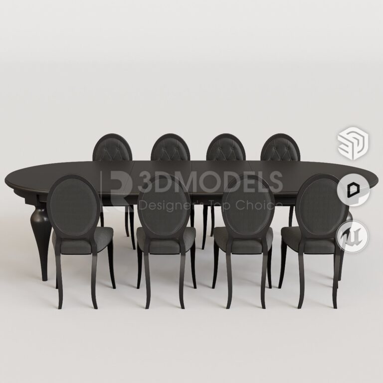 RT3Dmodels Table and Chair_06458